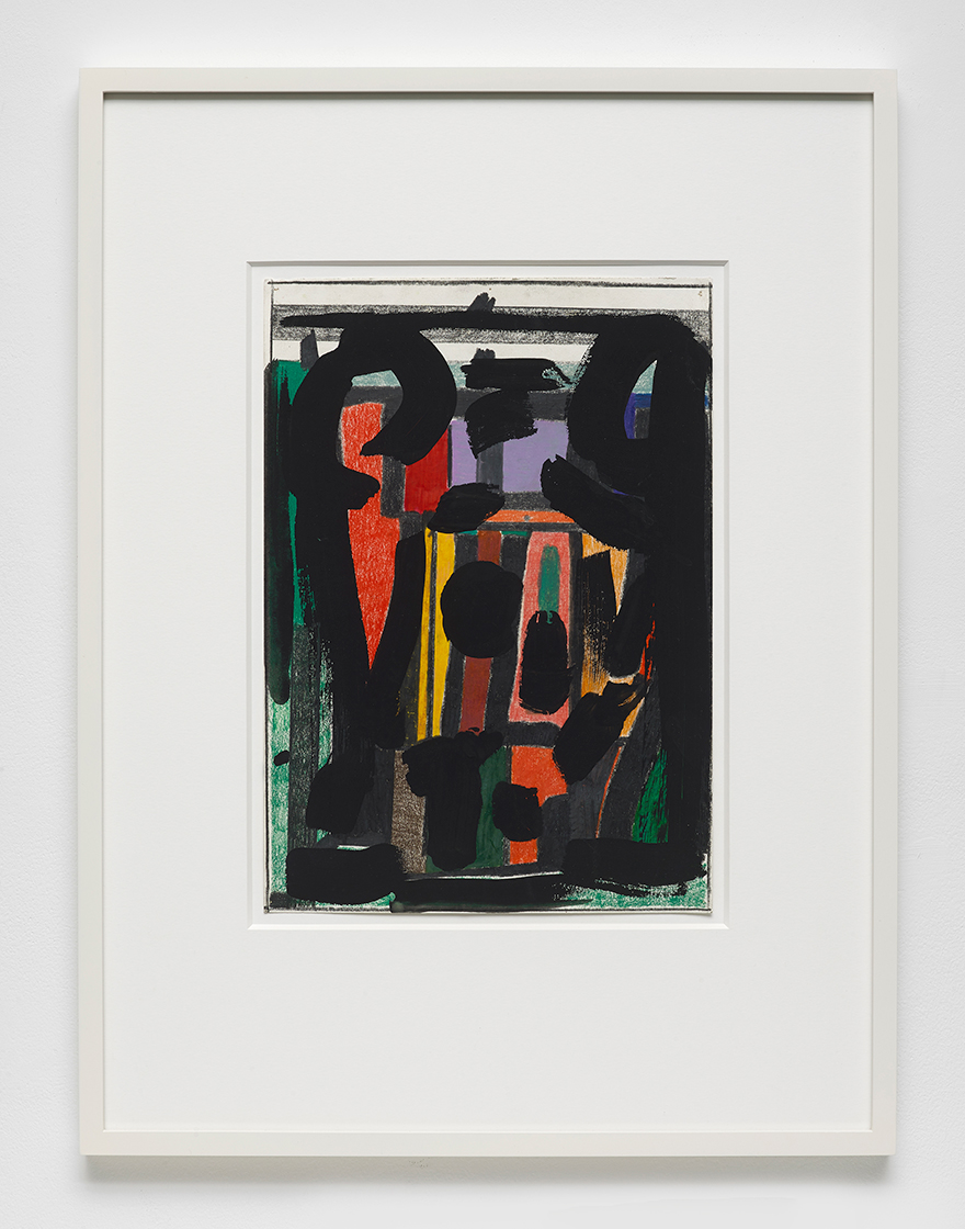 Matt Connors, Untitled, 2023, Coloured pencil and acrylic paint on paper. Courtesy: The artist and Herald St, London.